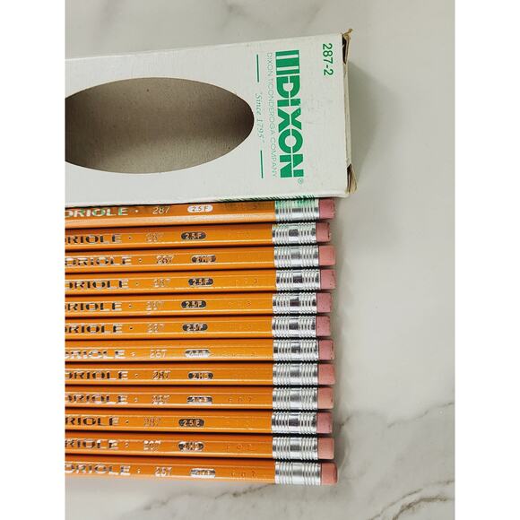 Dixon Oriole #287 #287 24 Pencils Crayons #2/HB Made USA x2 Boxes Vintage - Picture 8 of 10